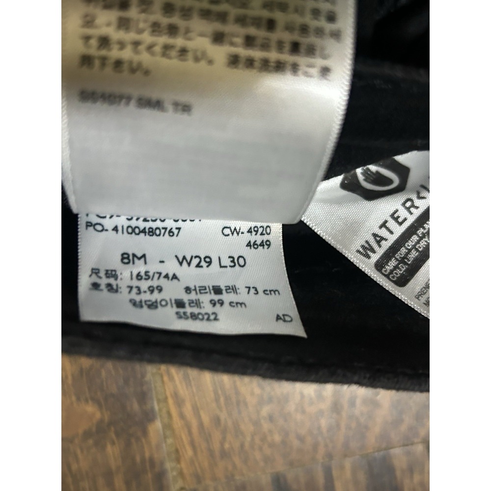 Levi's Jeans Women Size 8 (29x30) Wash Black Classic Straight Denim - Picture 5 of 6